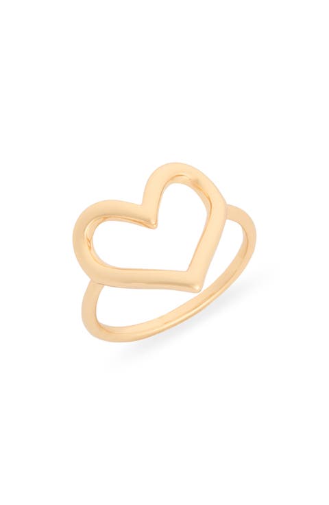 Demi-Fine Open Heart Ring