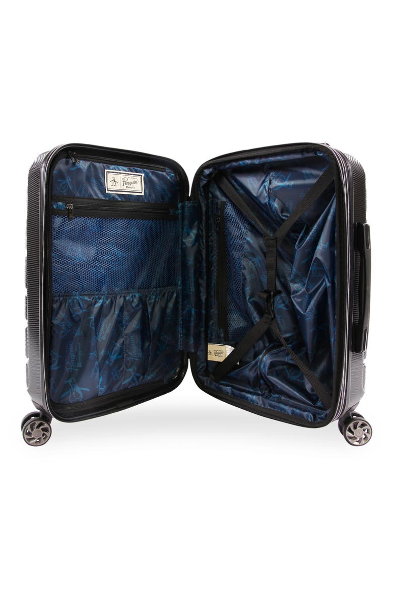 Crimson 21-Inch Hardside Spinner Luggage, Alternate, color, BLACK