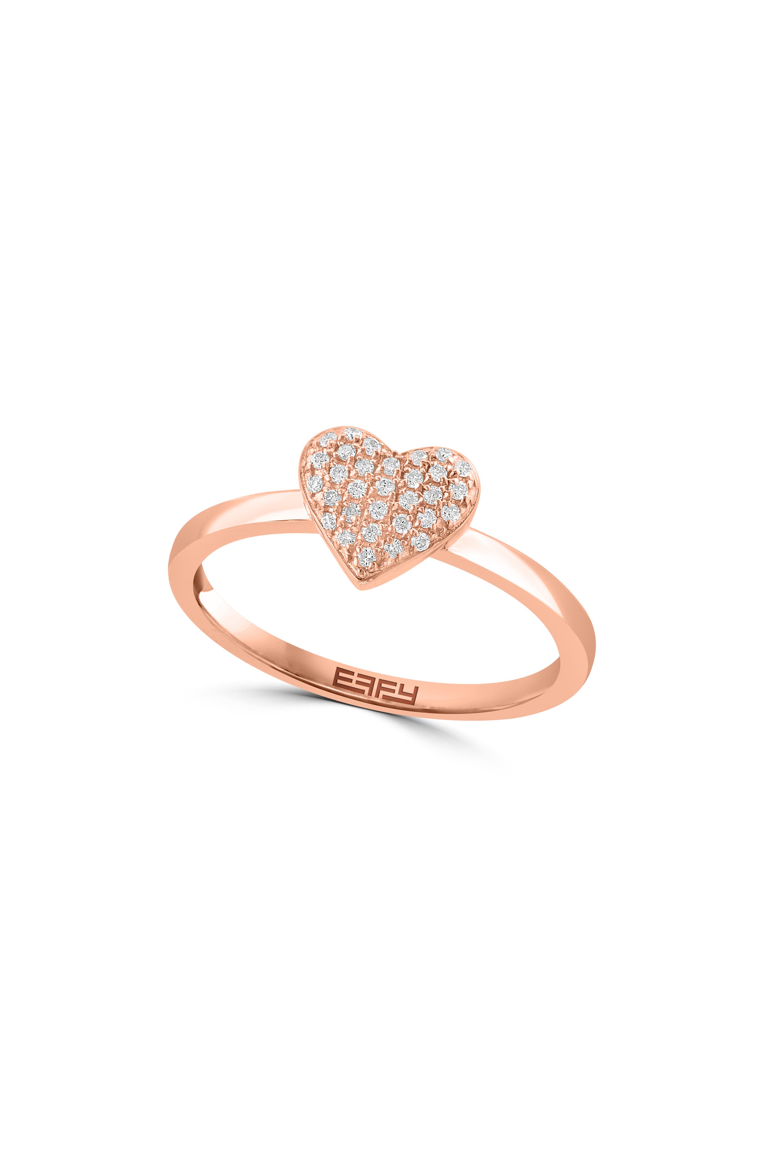 EFFY Diamond Pavé Heart Ring - 0.11ctw