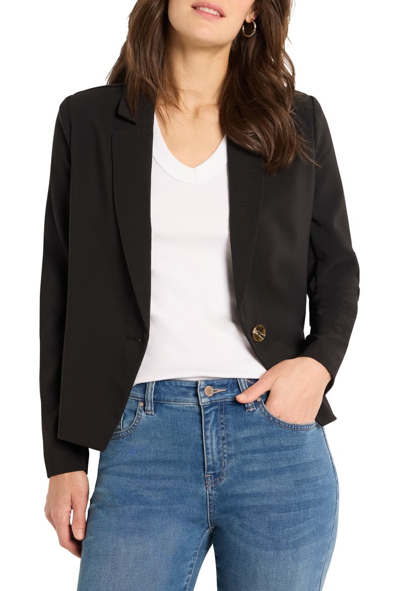 Anywhere Stretch Blazer, Main, color, BLACK ONYX