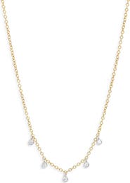Meira T 14k Gold Diamond Bezel Necklace