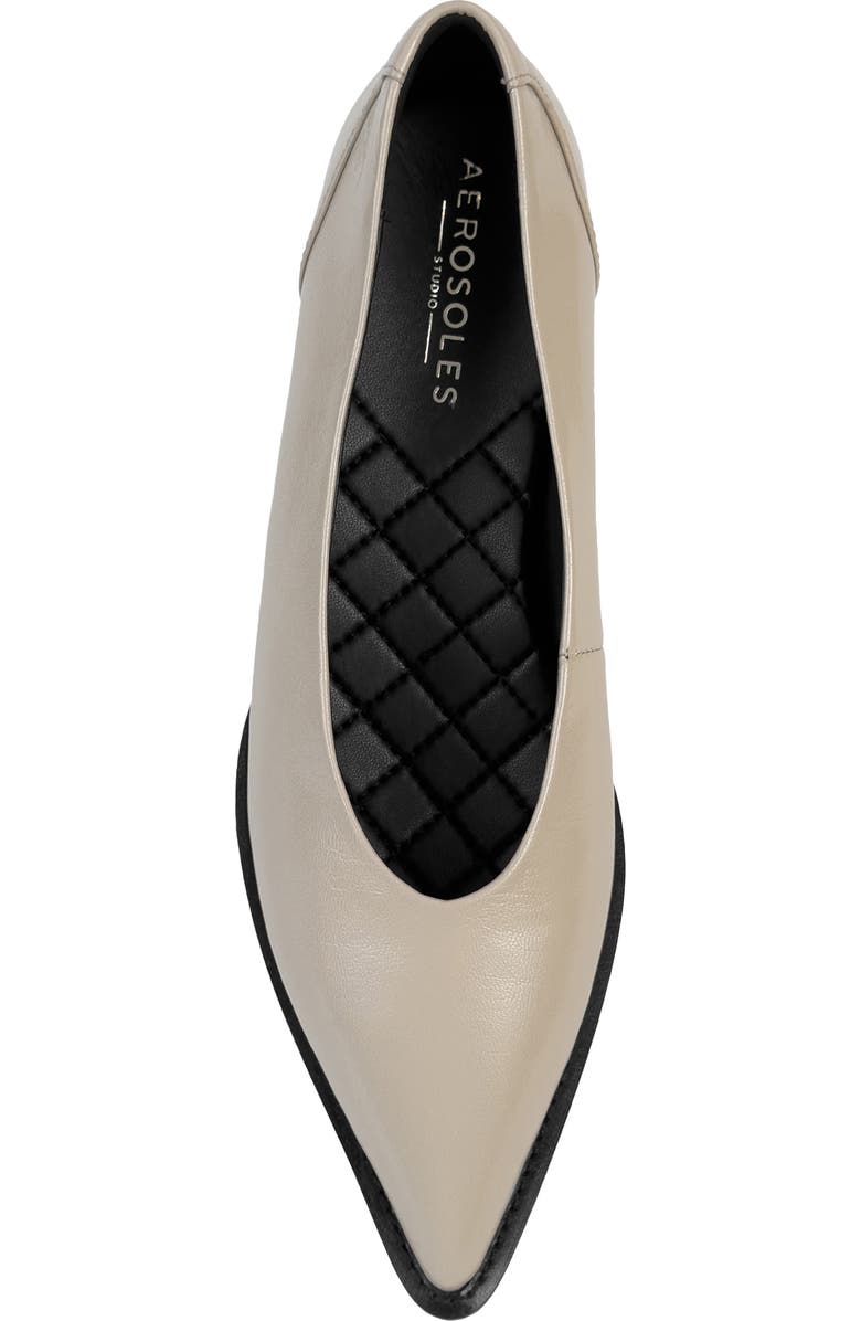 Aerosoles Mide Pointed Toe Pump, Alternate, color, Stone Leather