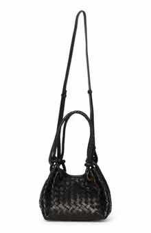 Kinsley Knot Top Handle Woven Leather Bag
