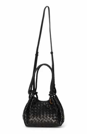 Kinsley Knot Top Handle Woven Leather Bag