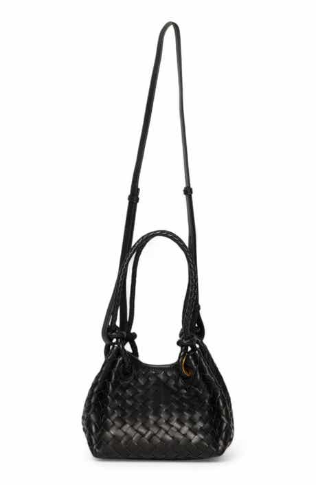 Kinsley Knot Top Handle Woven Leather Bag