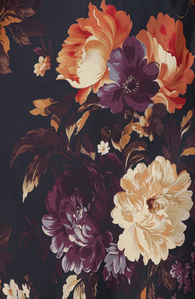 Petal & Pup Evonne Floral Print Midi Dress, Alternate, color, Nightfall Floral