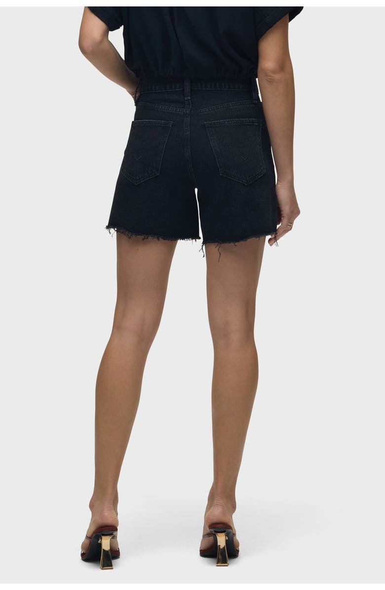 Hudson Jeans Devon Hi Rise Boyfriend Short, Main, color, Destructed Black