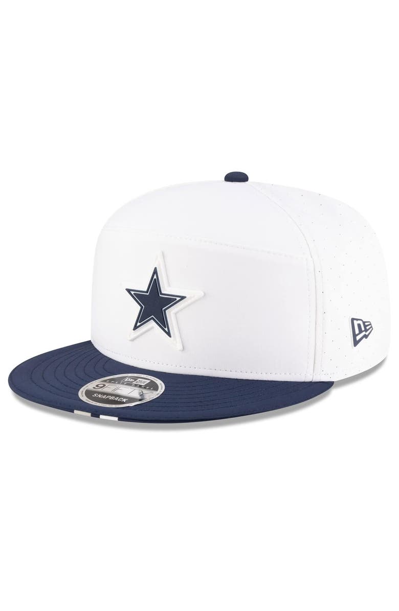 New Era Men's New Era White/Navy Dallas Cowboys 2025 NFL Training Camp Split Panel 9FIFTY Snapback Hat, Main, color, White