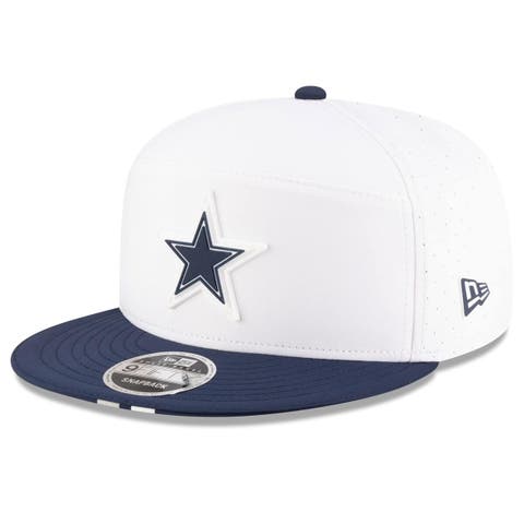 Men's New Era  White/Navy Dallas Cowboys 2025 NFL Training Camp Split Panel 9FIFTY Snapback Hat