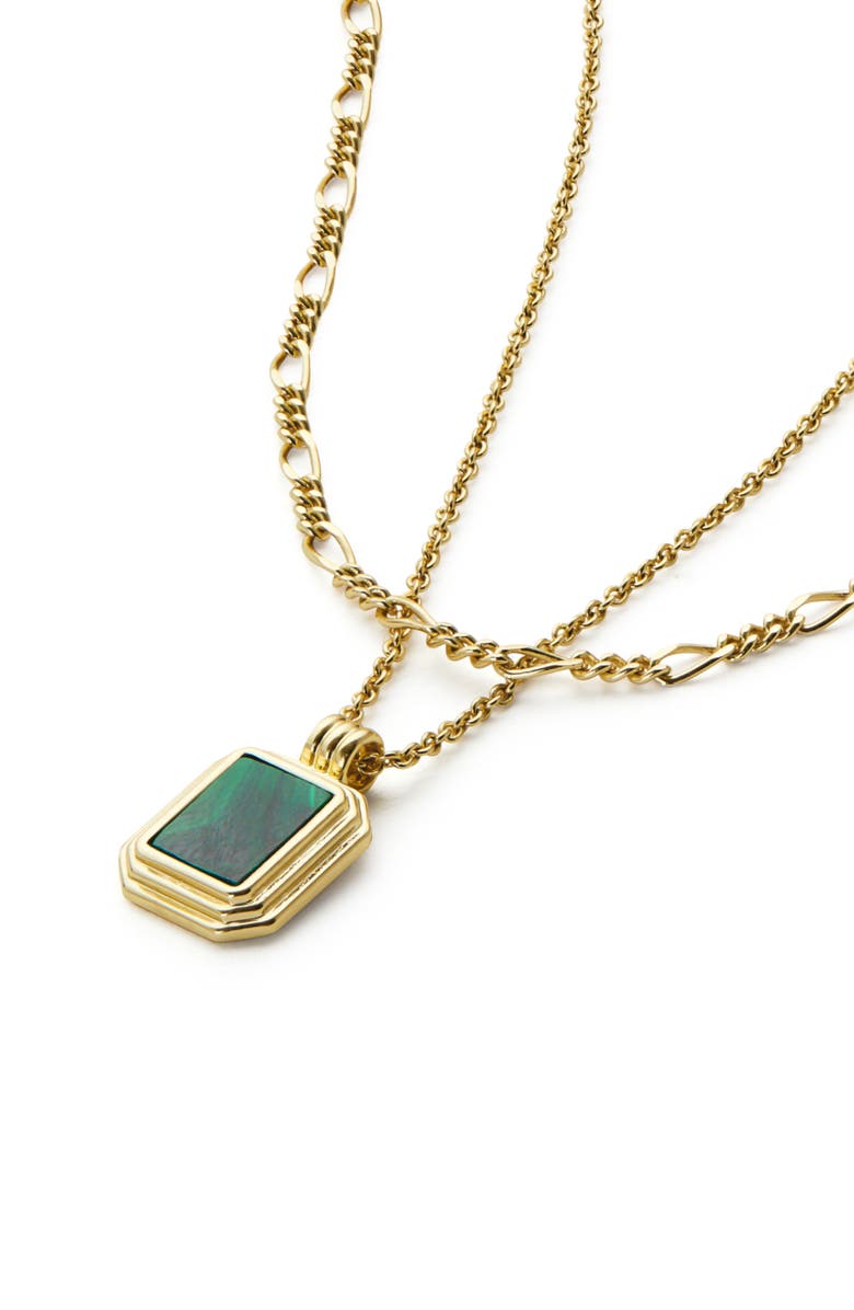 Ana Luisa Layered Necklace Set - Temple Green, Alternate, color, Gold