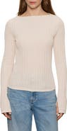 Sanctuary Boat Neck Rib Top