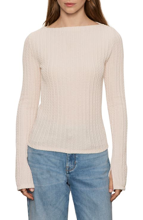 Sanctuary Boat Neck Rib Top (Regular & Petite)
