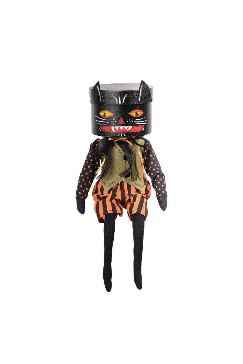 Genny Box Head Halloween Joe Spencer Gathered Traditions Figurine, Main, color, Black