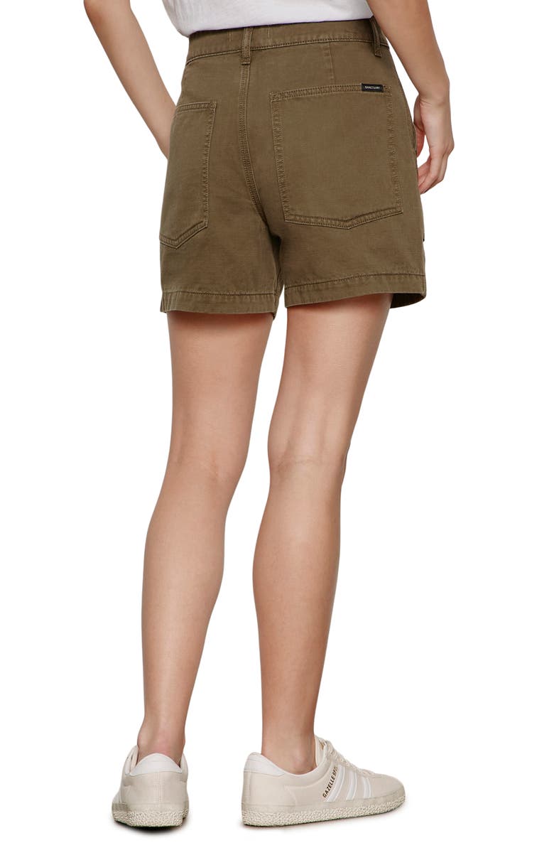 Sanctuary Boyfriend Utility Shorts, Alternate, color, Burnt Olive Green