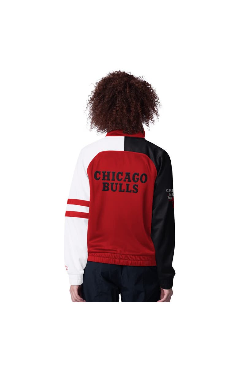 STARTER Women's Starter Red Chicago Bulls Line Up Dolman Raglan Full-Zip Track Jacket, Alternate, color, Red