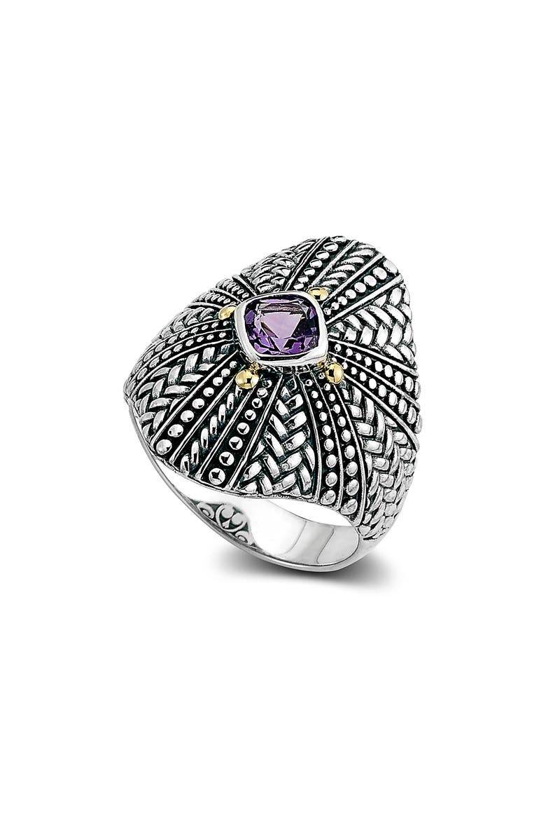 Amethyst Shield Ring, Main, color, PURPLE