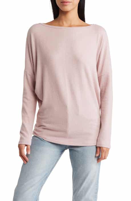 GO COUTURE Boatneck Dolman Sleeve Sweater