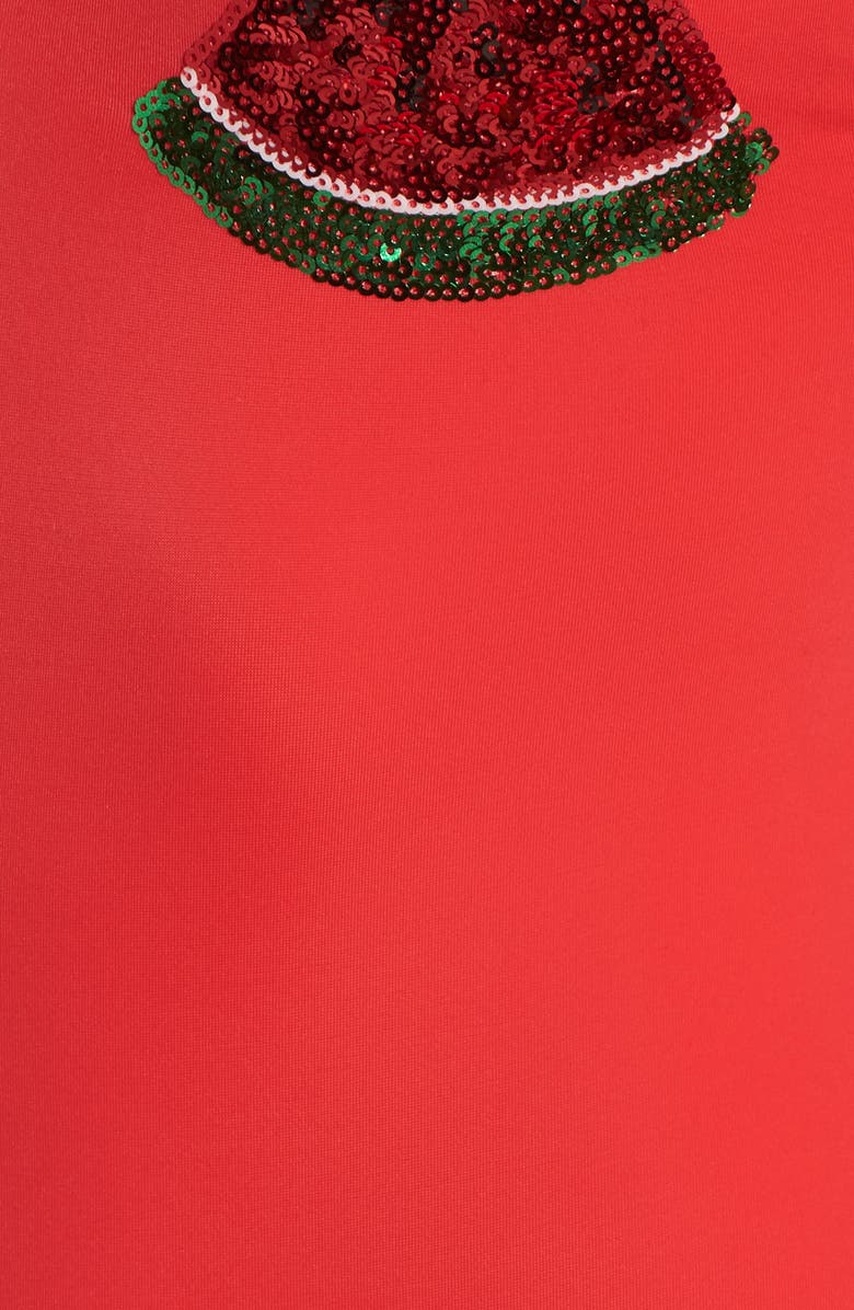 Topshop Melon Sequin One-Piece Swimsuit, Alternate, color,