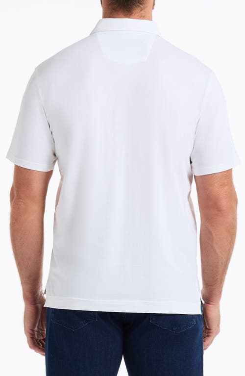 Robert Graham Furlan Stretch Cotton Polo In White