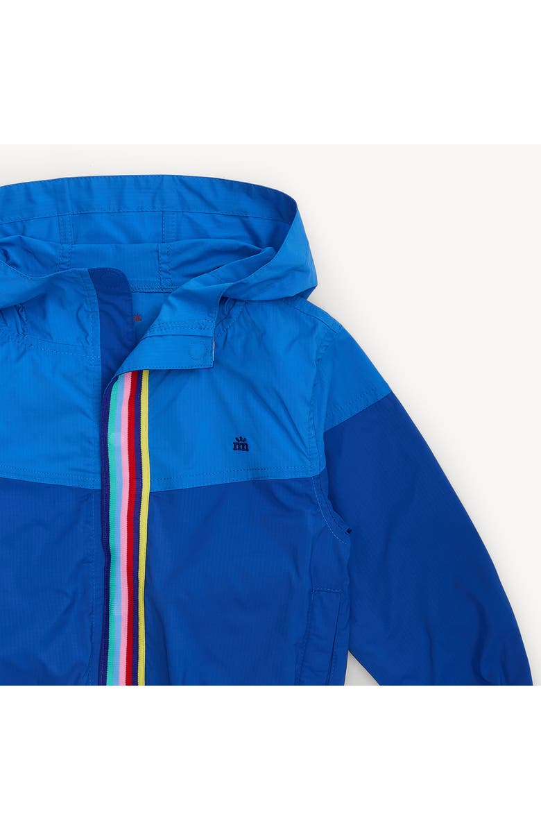Magnetic Me Kids' Colorblock Magnetic Hooded Windbreaker, Alternate, color, Blue