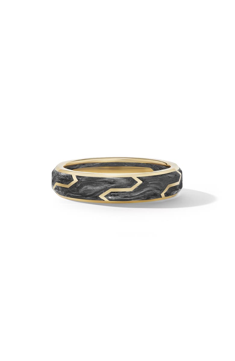 David Yurman Forged Carbon Band Ring in 18K Gold, 6mm, Main, color,