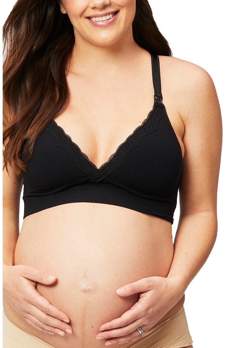 Tutti Frutti Maternity/Nursing Bra, Alternate, color, BLACK