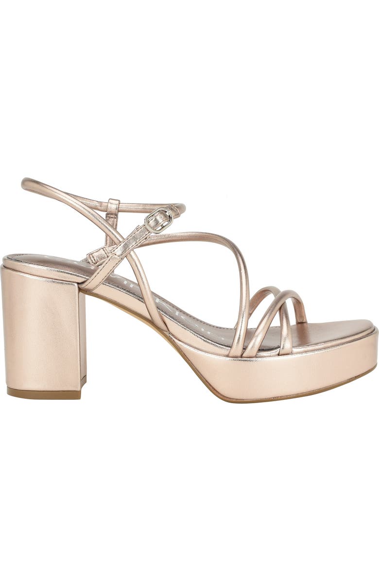 Calvin Klein Lilian Metallic Platform Sandal, Alternate, color,