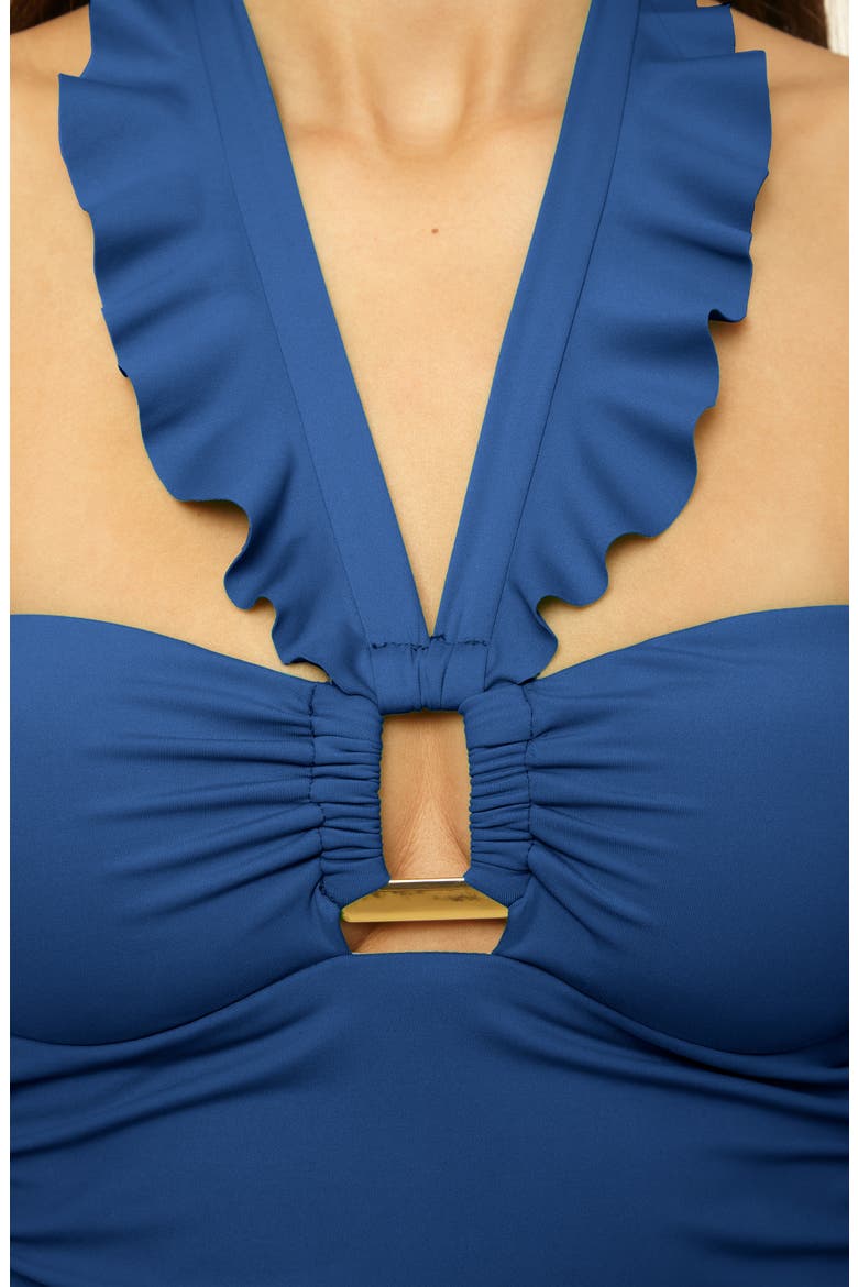 Sun Goddess Tankini Top, Alternate, color, NAVY