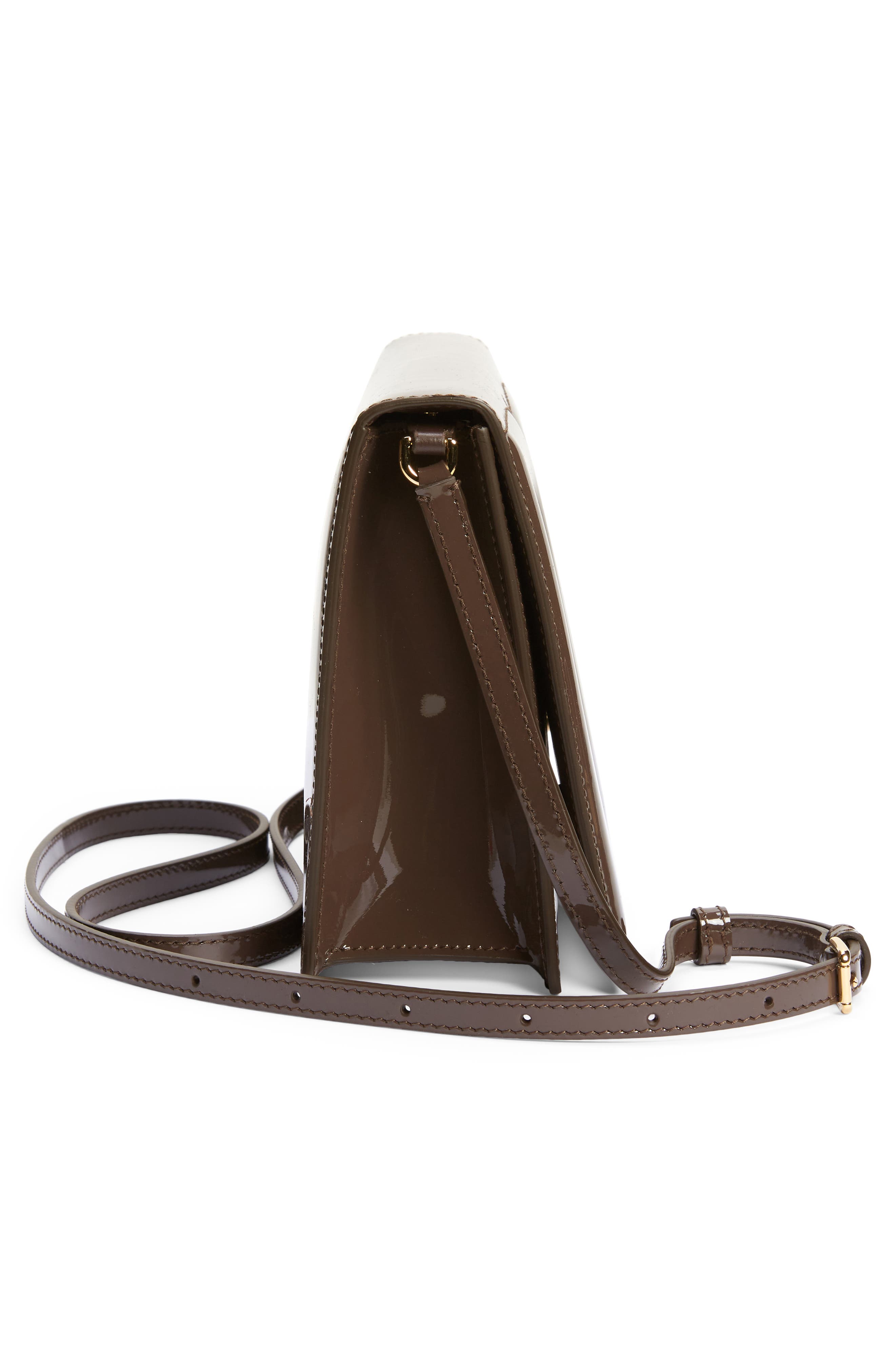 Dolce&Gabbana DG Logo Patent Leather Crossbody Bag, Alternate, color, 