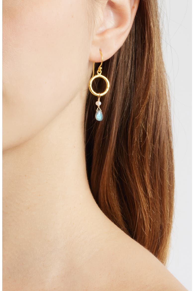 Chelsea Freshwater Pearl & Labradorite Drop Earrings, Alternate, color, GOLD/ WHITE