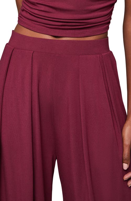 Vici Collection Santori High Waist Wide Leg Pants In Wine