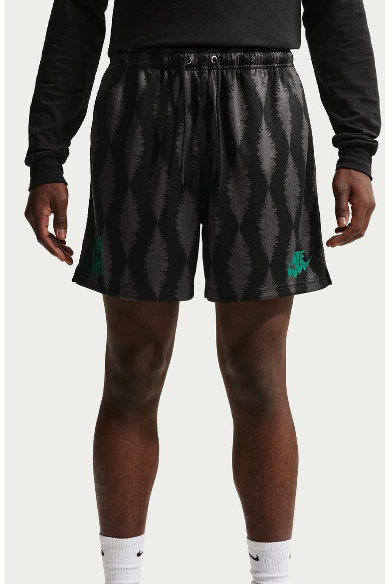 Sportswear Club Mesh Flow Shorts, Alternate, color, BLACK/ MALACHITE