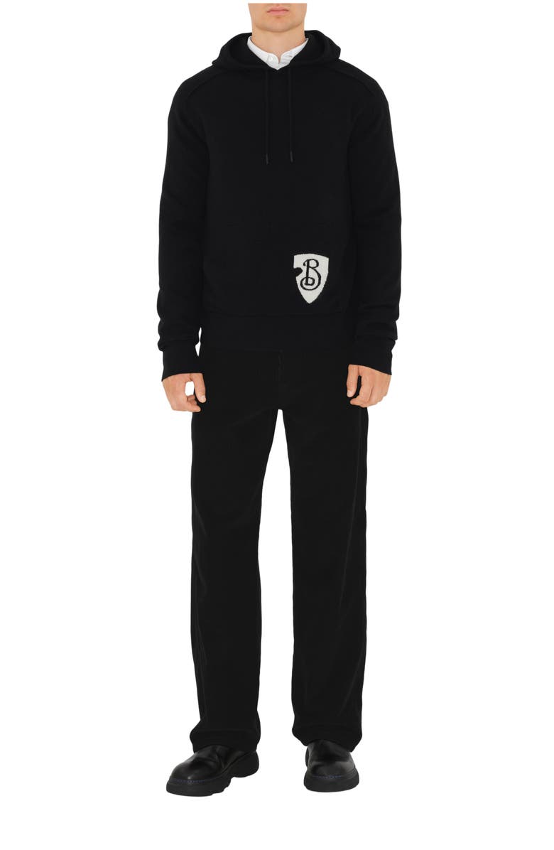 Burberry B Shield Wool Blend Hoodie, Main, color, 