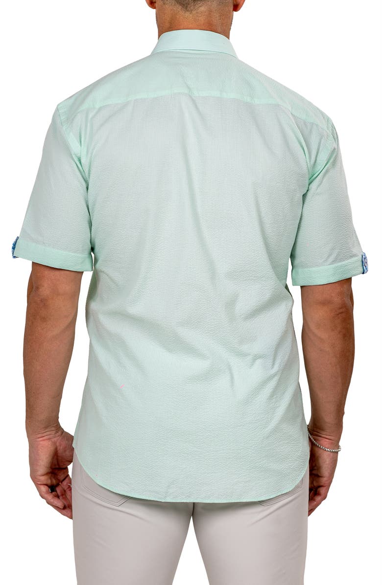 Maceoo Galileo Marty Short Sleeve Cotton Button-Up Shirt, Alternate, color, 