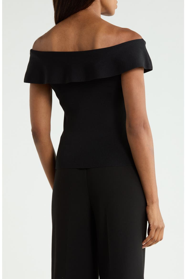Off the Shoulder Top, Alternate, color, BLACK