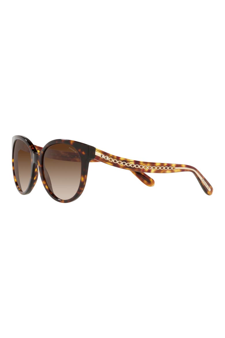 55mm Gradient Round Sunglasses, Alternate, color, DARK TORTOISE