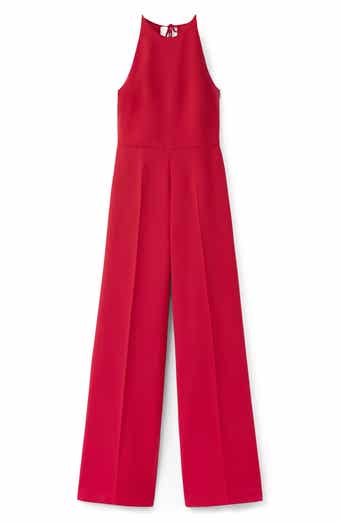 Open Back Halter Neck Jumpsuit