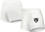 CONCEPTS SPORT Women's Concepts Sport White Brooklyn Nets Sunray Shorts