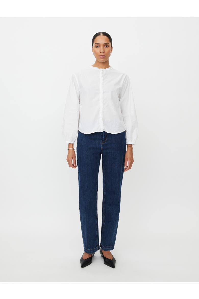 MaIsendre Ruffle Neck Blouse, Alternate, color, White