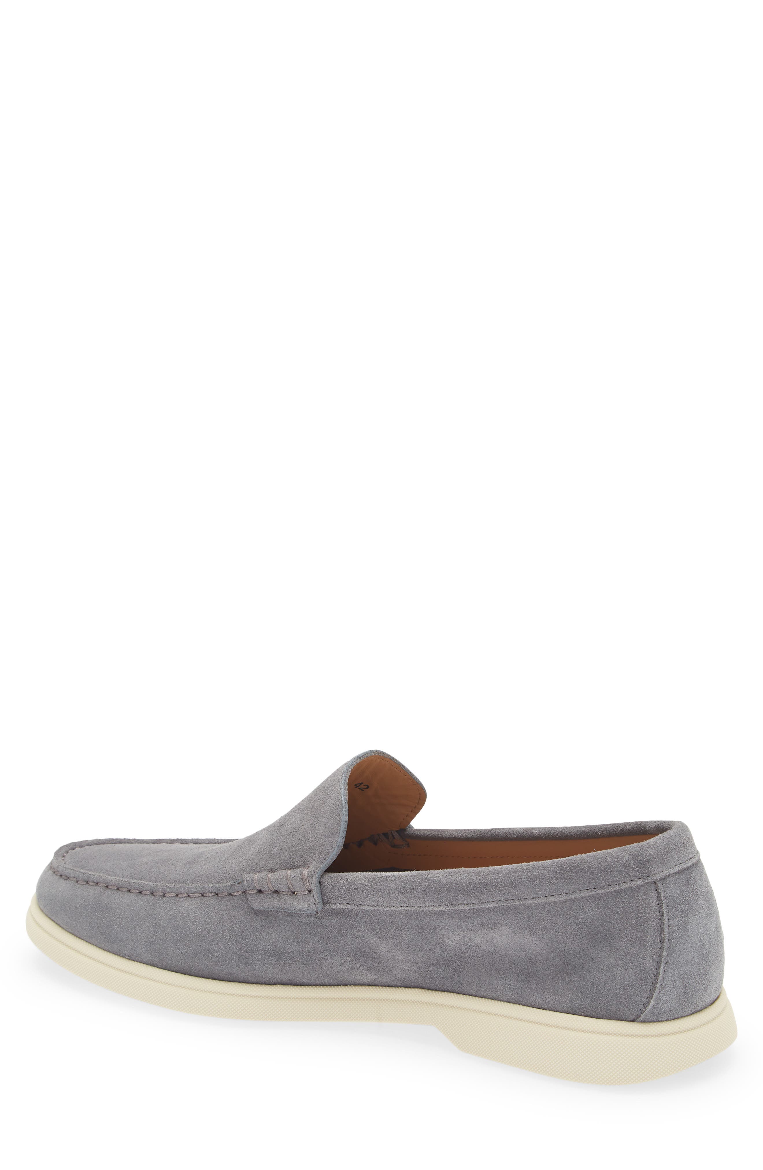 BOSS Sienne Moc Toe Loafer, Alternate, color, Grey