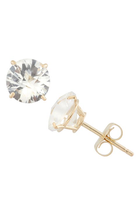 Amethyst Stud Earrings