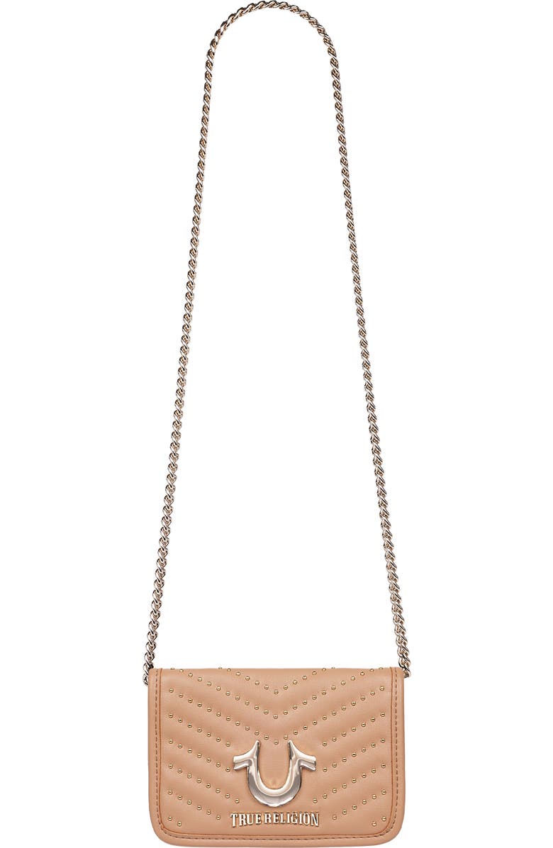 True Religion Horseshoe Flap Crossbody Bag, Alternate, color, Camel