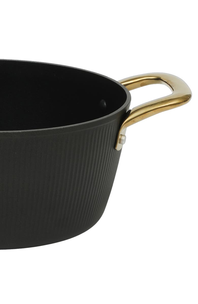 OSTER Abbottsford 7 Quart Nonstick Aluminum Dutch Oven with Glass Lid, Alternate, color, Black