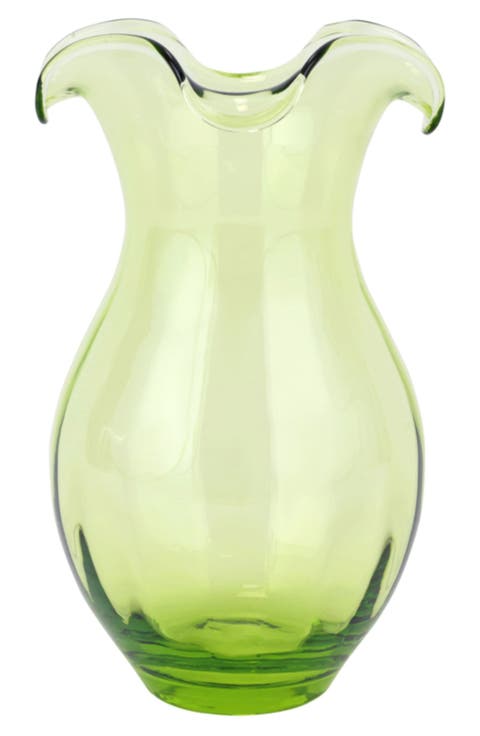Hibiscus Medium Fluted Glass Vase