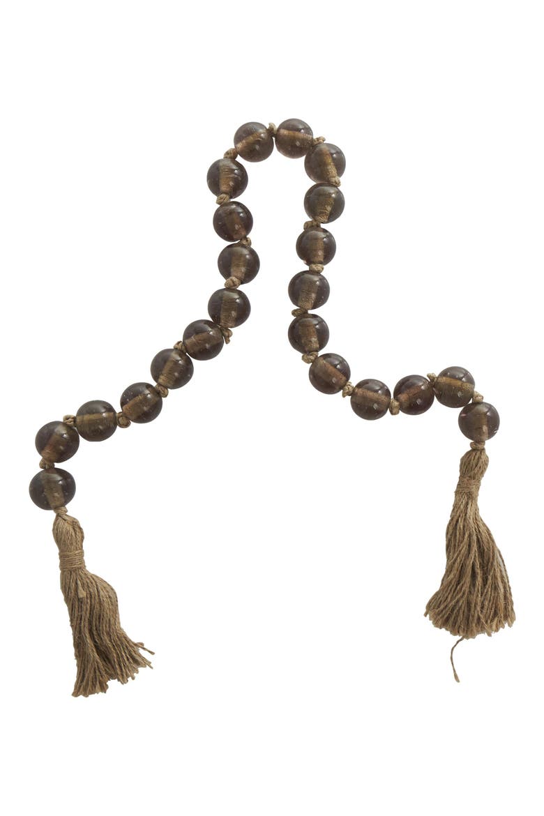 Bohemian Glass Beaded Tassel Garland, Alternate, color, DARK BROWN