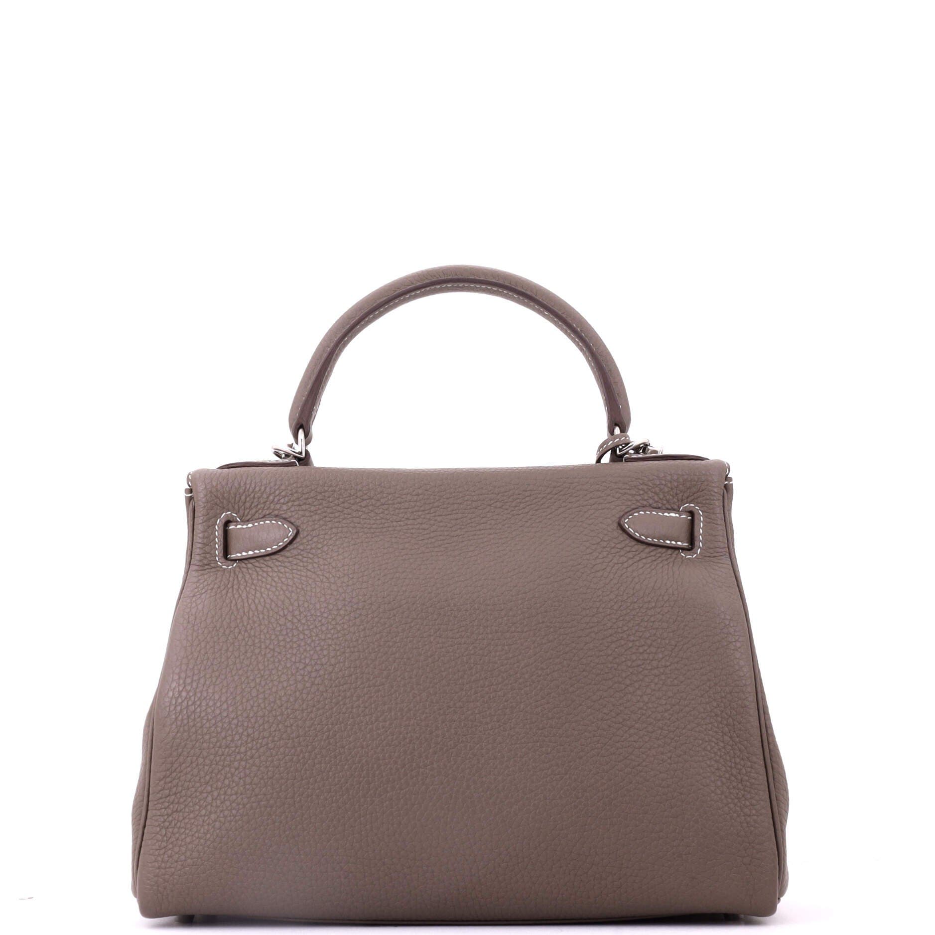 Kelly Handbag Grey Clemence with Palladium Hardware 28, Alternate, color, Grey
