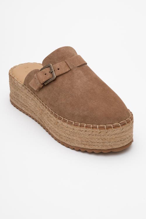 Forever & Always Shoes Novas Leather Platform Espadrille Mule