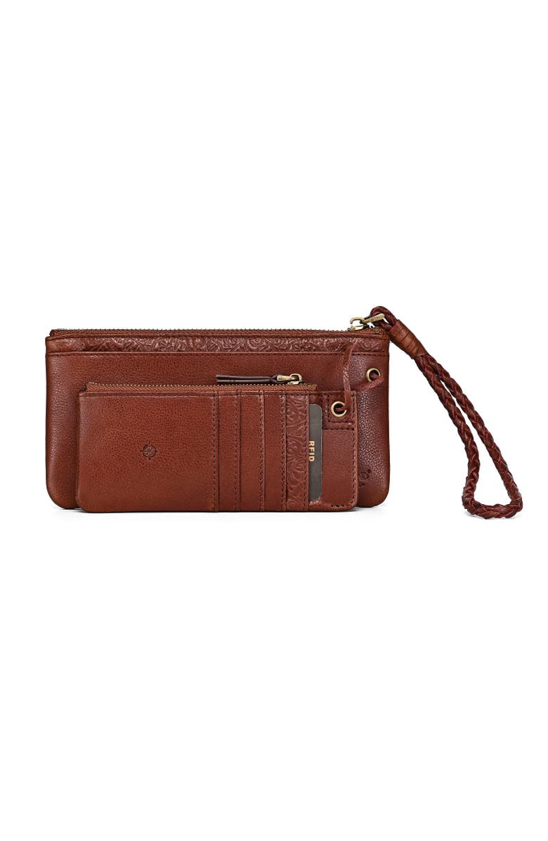 OLD TREND Marigold Genuine Leather Modular RFID Zip Wallet, Main, color, Brown