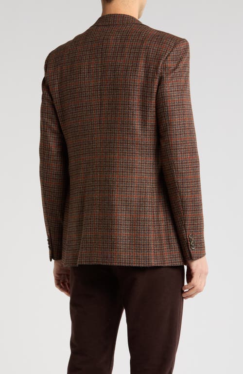 John Varvatos Star Usa Plaid Wool Blend Sport Coat In Brown