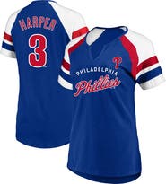 PROFILE Women's Profile Bryce Harper Royal Philadelphia Phillies Plus Size Name & Number Raglan T-Shirt